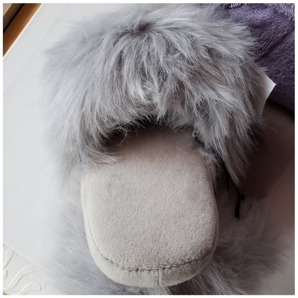 ASOS Faux Fur Slippers Gray Size 7-8 - Picture 4 of 6